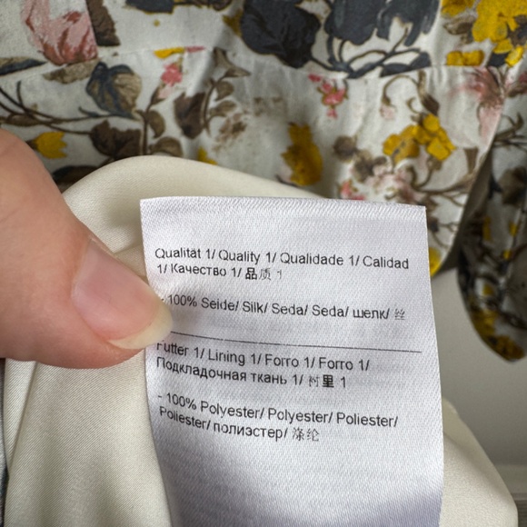 ESCADA 100% Silk Floral Button Up Dress - Size 38 - Picture 7 of 7